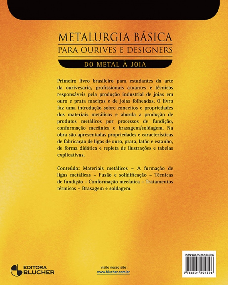 Metalurgia básica para ourives e designers